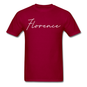 Florence Cursive T-Shirt - dark red