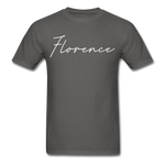 Florence Cursive T-Shirt - charcoal