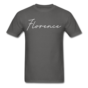 Florence Cursive T-Shirt - charcoal