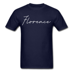 Florence Cursive T-Shirt - navy