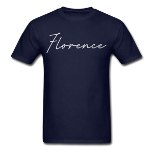 Florence Cursive T-Shirt - navy