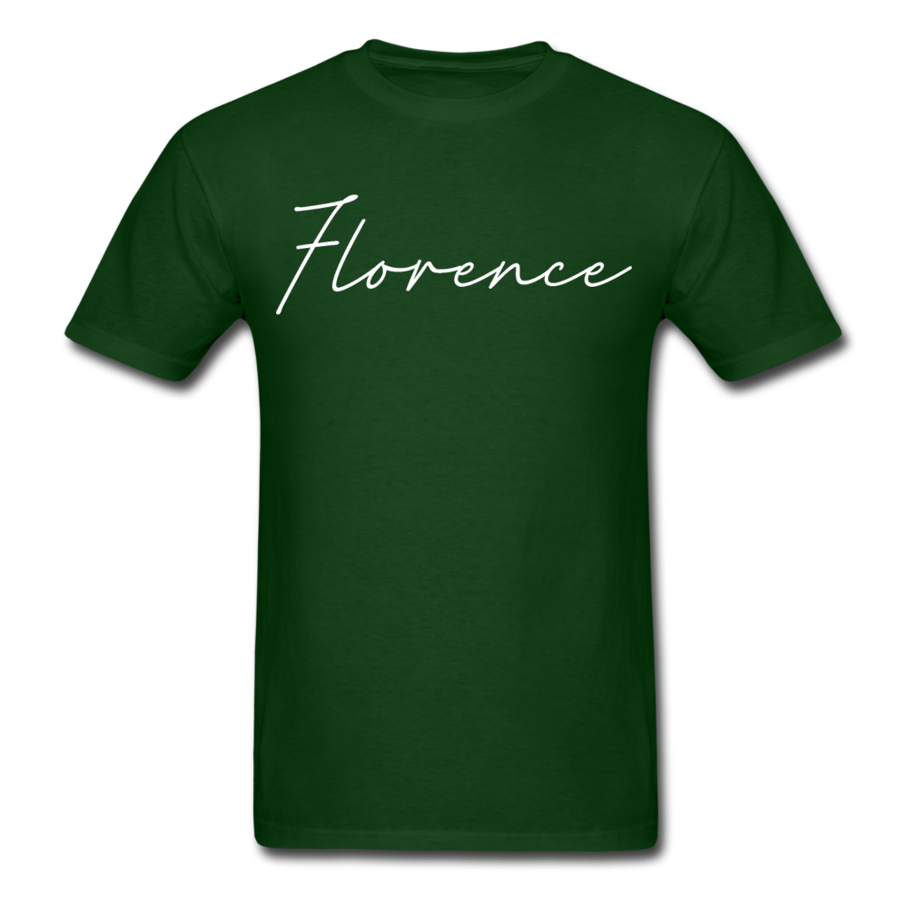 Florence Cursive T-Shirt - forest green