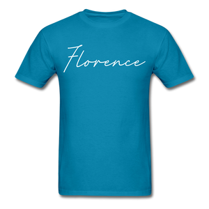 Florence Cursive T-Shirt - turquoise