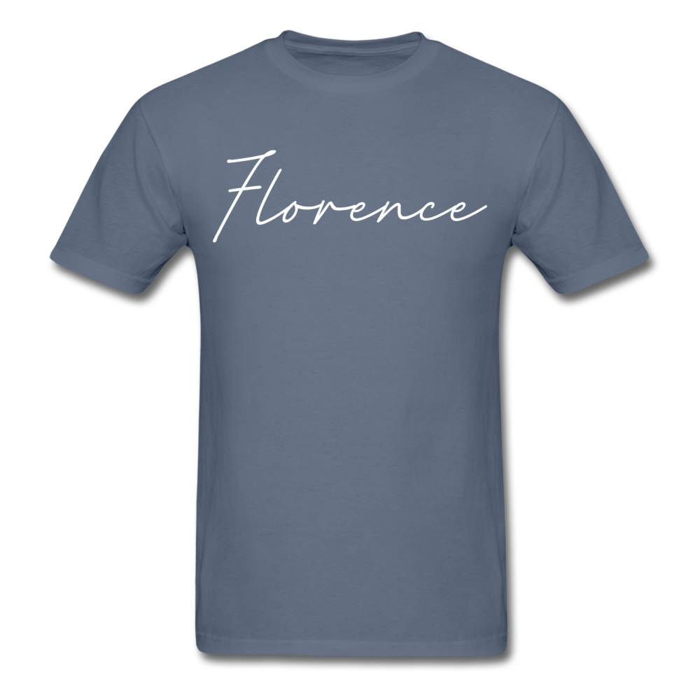 Florence Cursive T-Shirt - denim