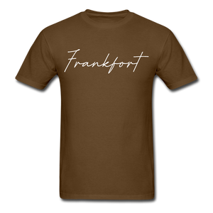 Frankfort Cursive T-Shirt - brown