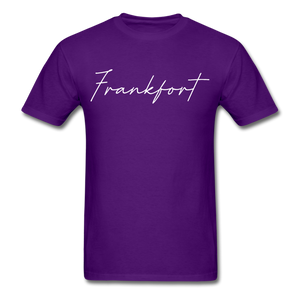 Frankfort Cursive T-Shirt - purple