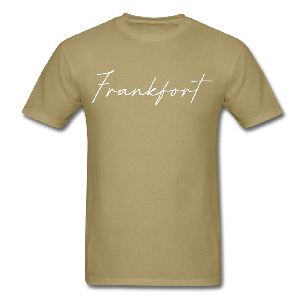 Frankfort Cursive T-Shirt - khaki