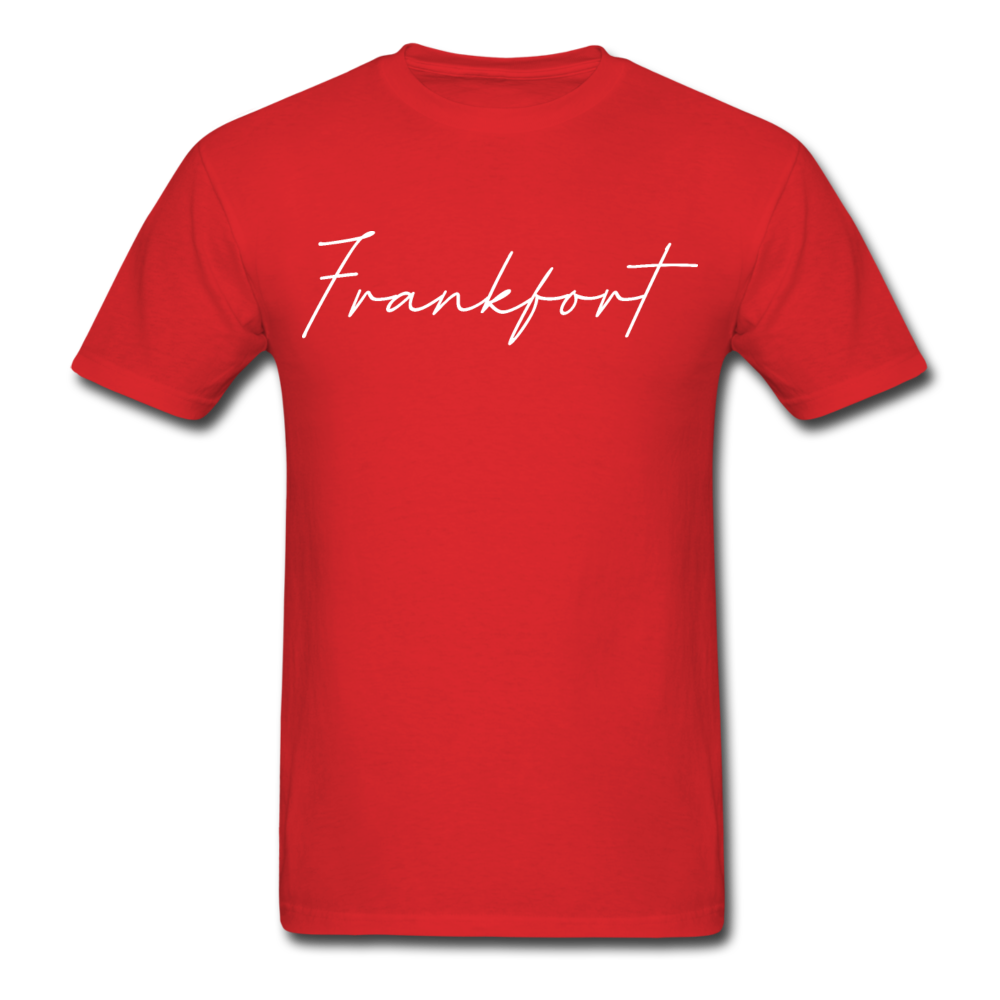Frankfort Cursive T-Shirt - red