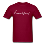 Frankfort Cursive T-Shirt - burgundy