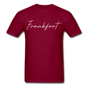 Frankfort Cursive T-Shirt - burgundy
