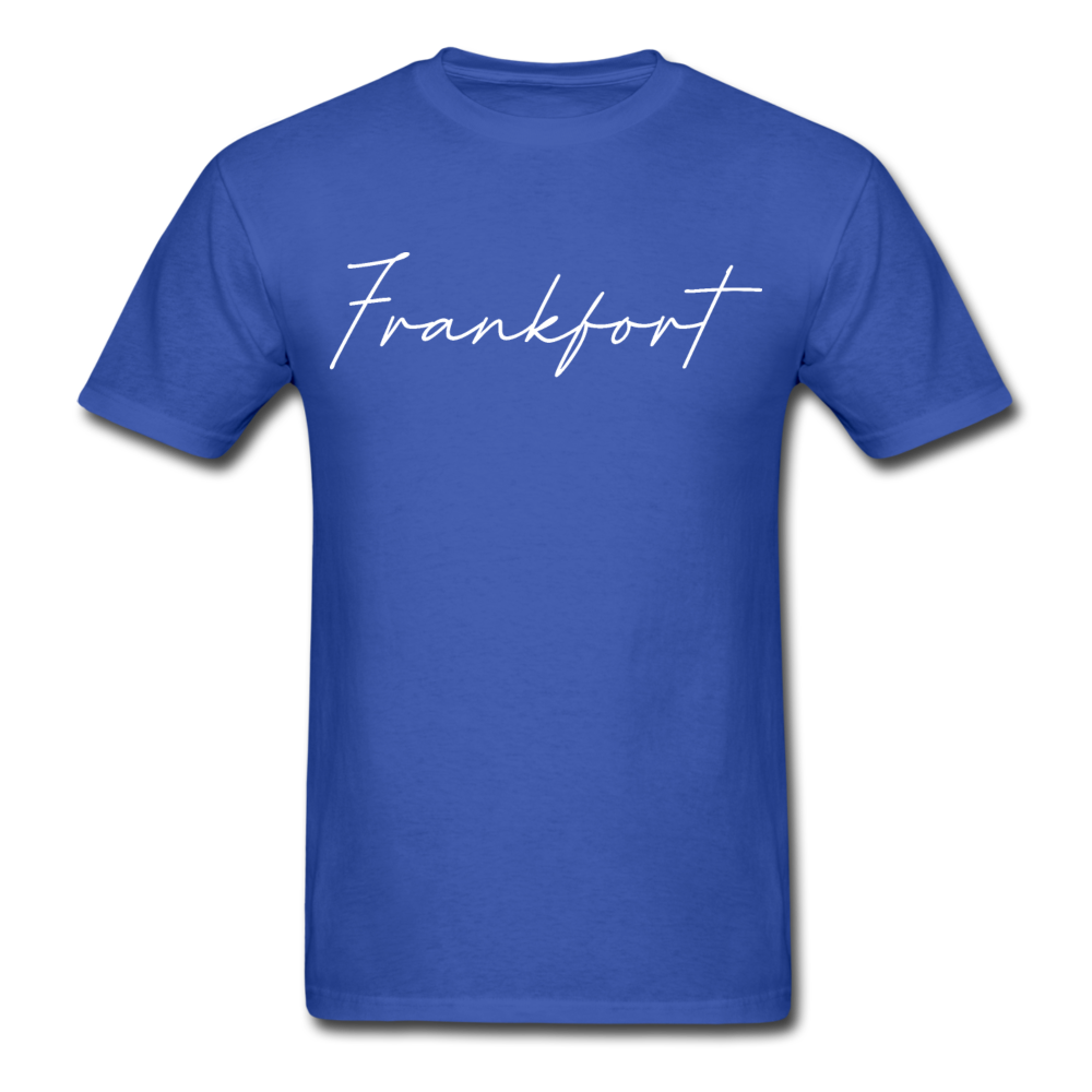 Frankfort Cursive T-Shirt - royal blue
