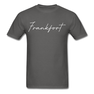 Frankfort Cursive T-Shirt - charcoal