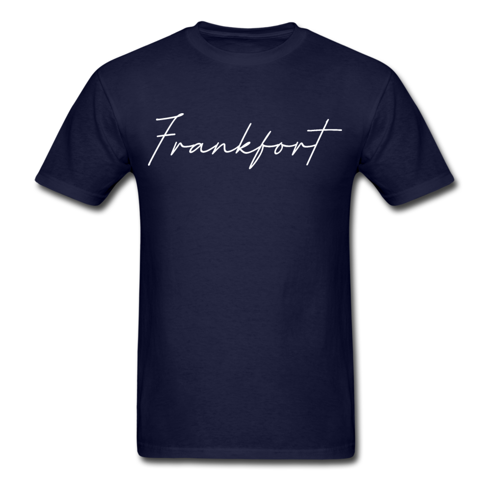 Frankfort Cursive T-Shirt - navy