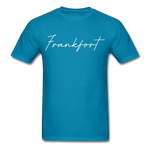 Frankfort Cursive T-Shirt - turquoise