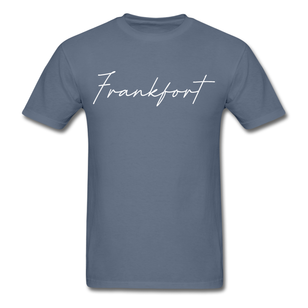 Frankfort Cursive T-Shirt - denim