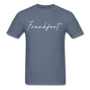 Frankfort Cursive T-Shirt - denim