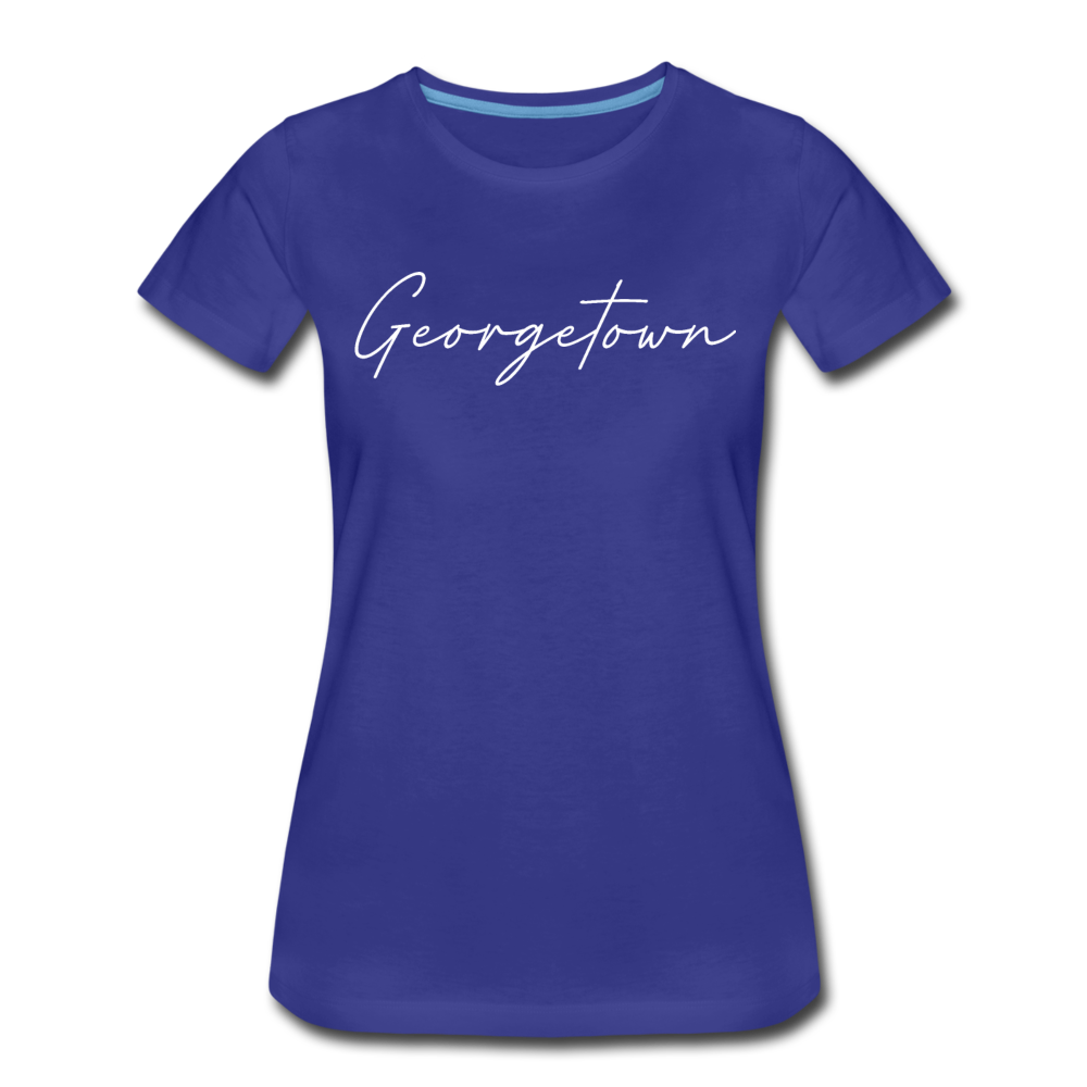 Georgetown Cursive Women's T-Shirt - royal blue