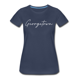 Georgetown Cursive Women's T-Shirt - navy