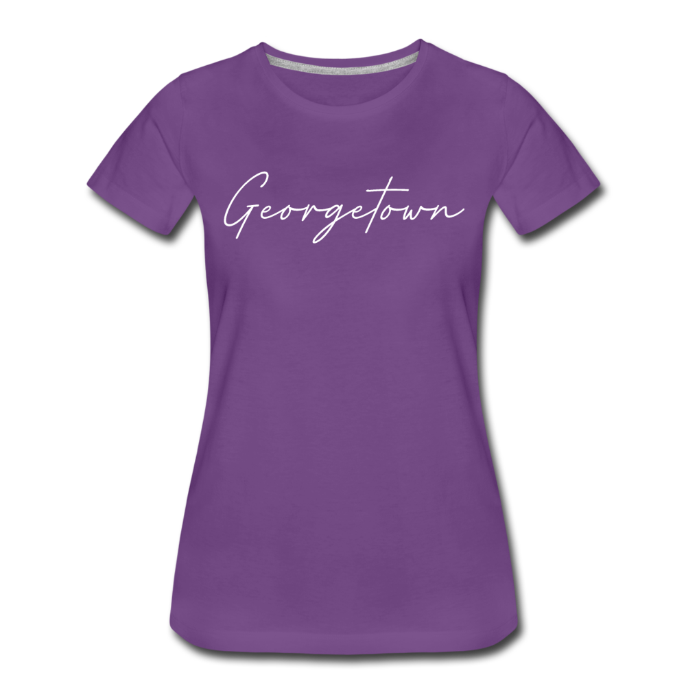 Georgetown Cursive Women's T-Shirt - purple