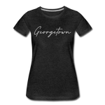 Georgetown Cursive Women's T-Shirt - charcoal gray