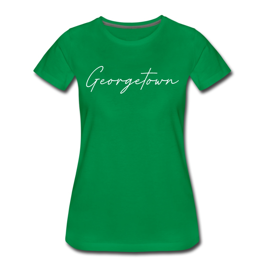 Georgetown Cursive Women's T-Shirt - kelly green