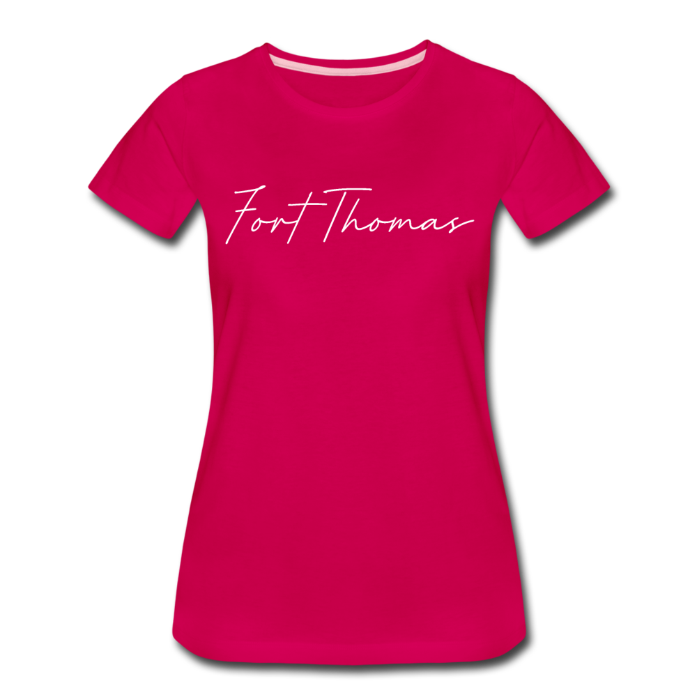 Fort Thomas Cursive Women's T-Shirt - dark pink