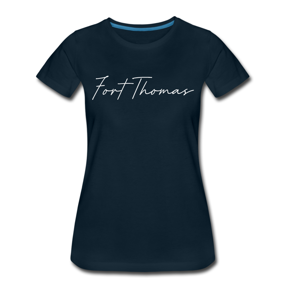 Fort Thomas Cursive Women's T-Shirt - deep navy