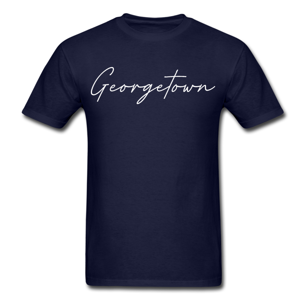 Georgetown Cursive T-Shirt - navy