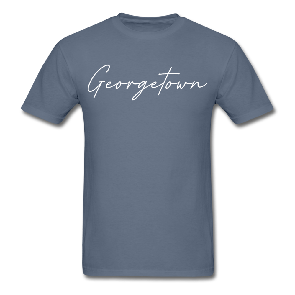 Georgetown Cursive T-Shirt - denim