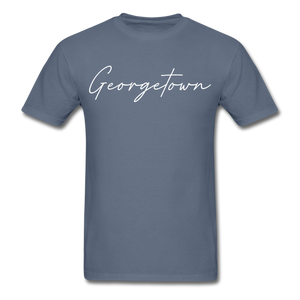 Georgetown Cursive T-Shirt - denim