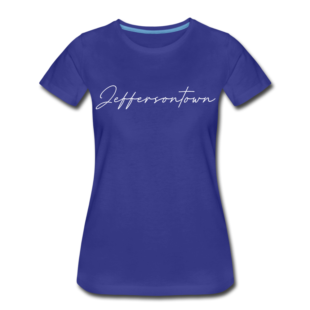 Jeffersontown Cursive Women's T-Shirt - royal blue