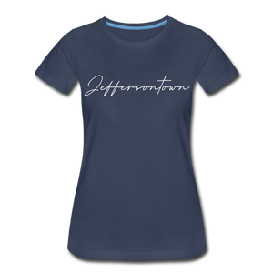 Jeffersontown Cursive Women's T-Shirt - navy