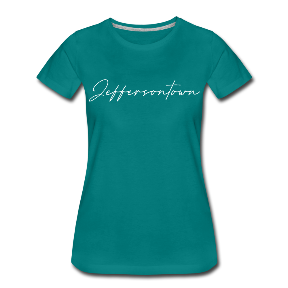 Jeffersontown Cursive Women's T-Shirt - teal