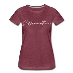 Jeffersontown Cursive Women's T-Shirt - heather burgundy