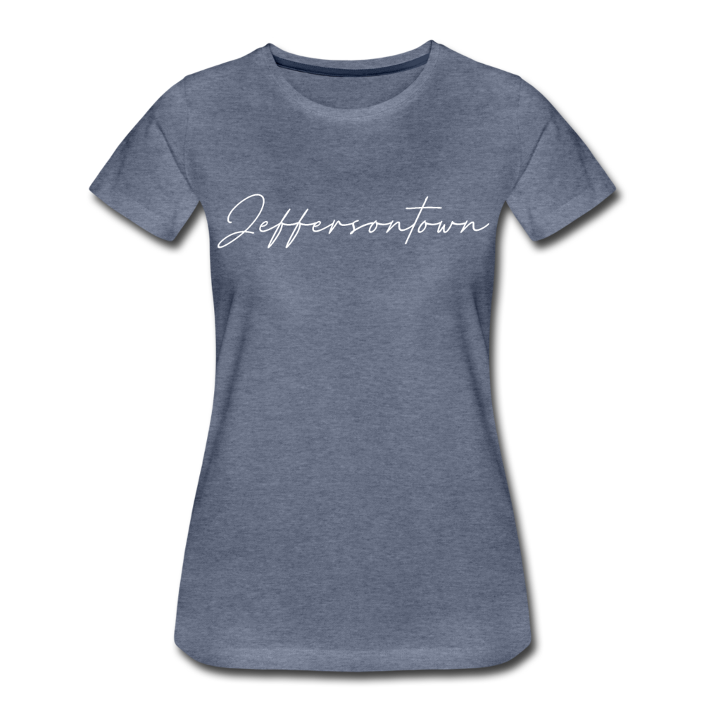 Jeffersontown Cursive Women's T-Shirt - heather blue