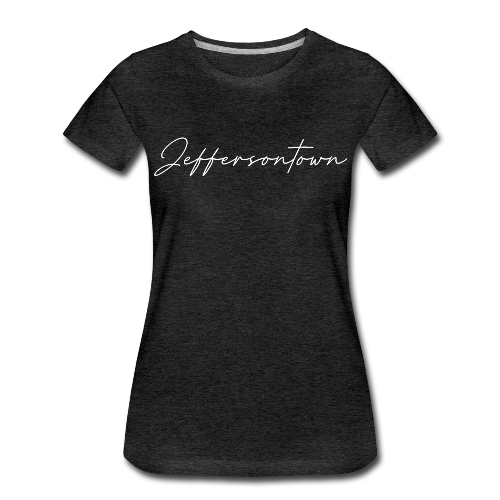 Jeffersontown Cursive Women's T-Shirt - charcoal gray