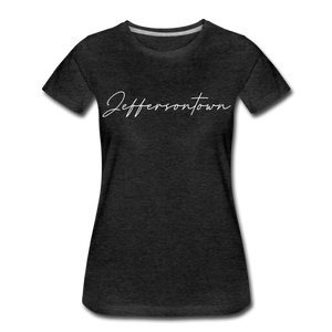 Jeffersontown Cursive Women's T-Shirt - charcoal gray