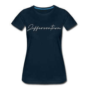 Jeffersontown Cursive Women's T-Shirt - deep navy