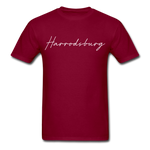 Harrodsburg Cursive T-Shirt - burgundy