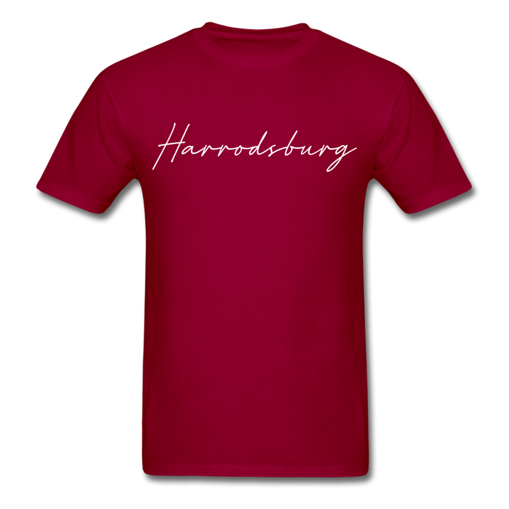 Harrodsburg Cursive T-Shirt - dark red