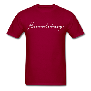 Harrodsburg Cursive T-Shirt - dark red