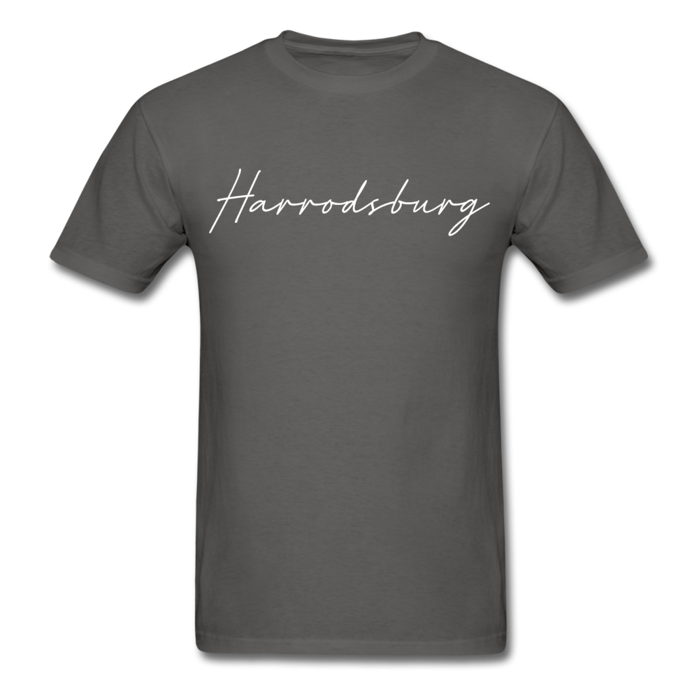 Harrodsburg Cursive T-Shirt - charcoal