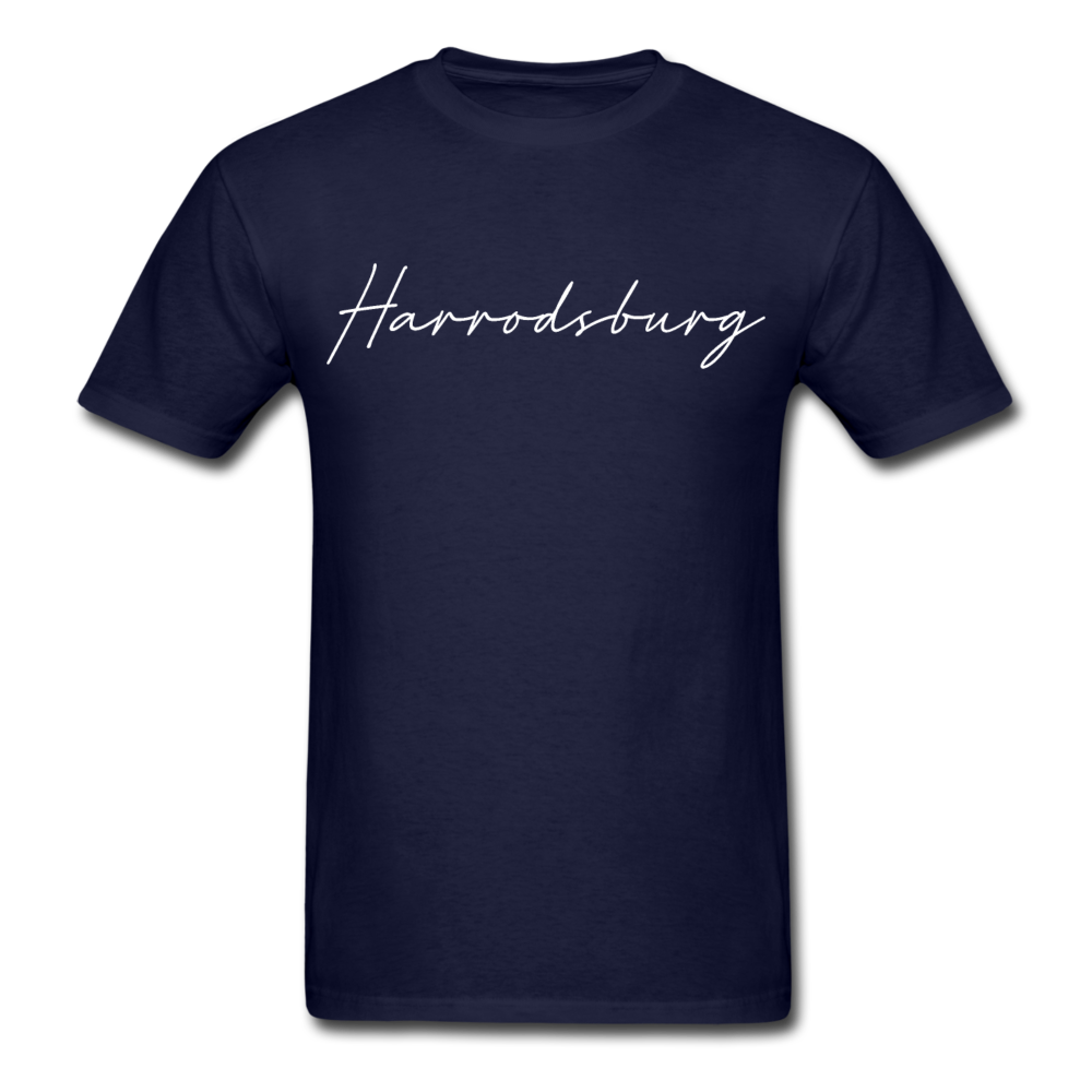 Harrodsburg Cursive T-Shirt - navy