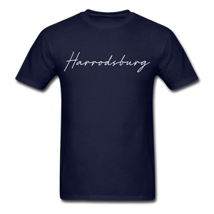 Harrodsburg Cursive T-Shirt - navy