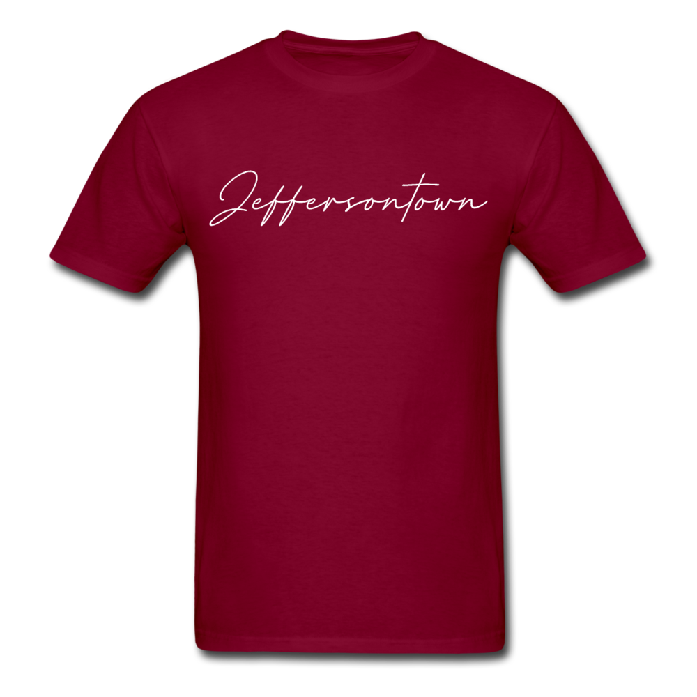 Jeffersontown Cursive T-Shirt - burgundy