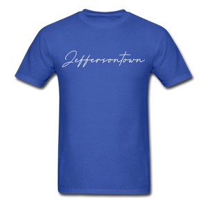 Jeffersontown Cursive T-Shirt - royal blue