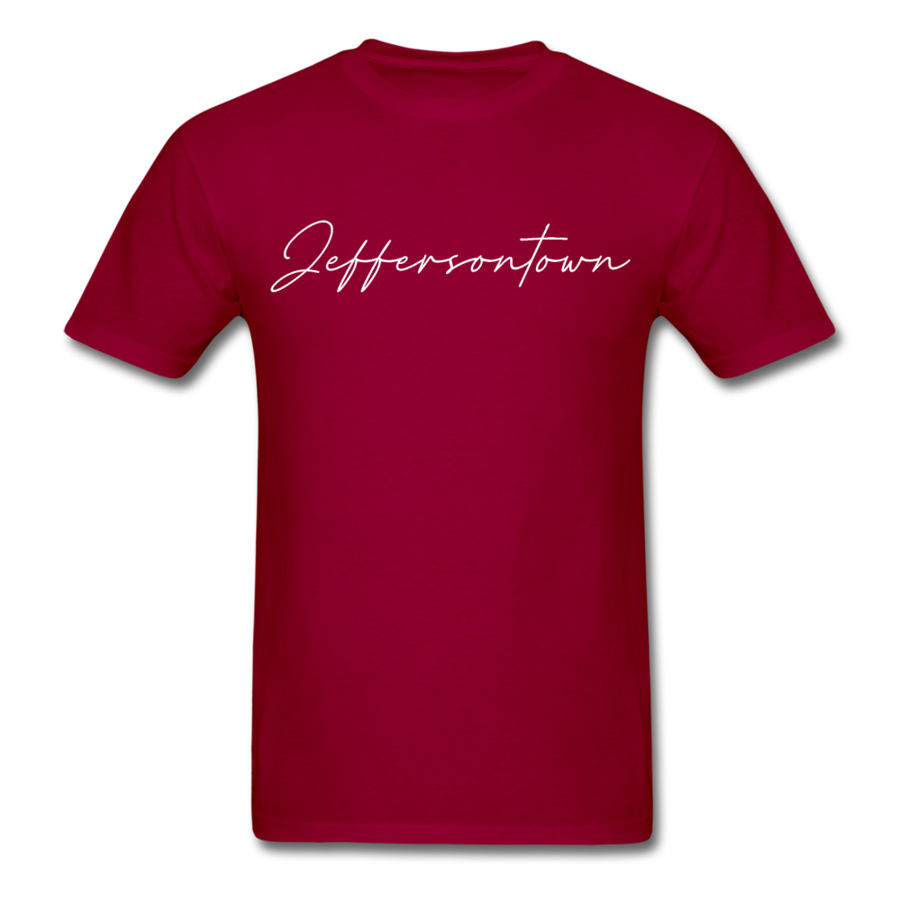 Jeffersontown Cursive T-Shirt - dark red