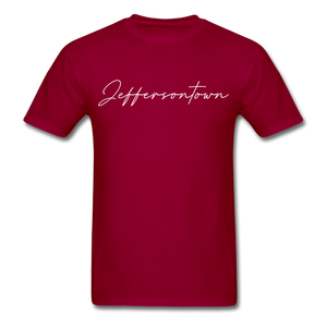 Jeffersontown Cursive T-Shirt - dark red