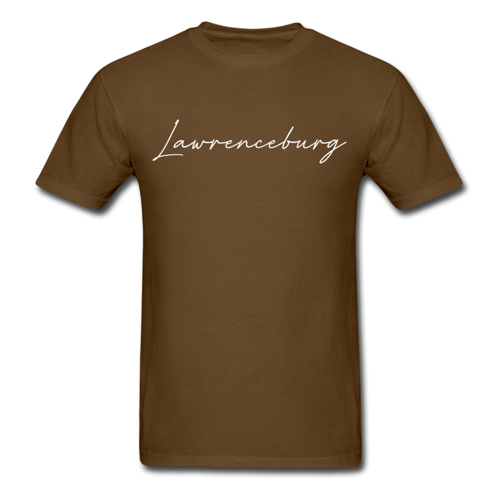 Lawrenceburg Cursive T-Shirt - brown