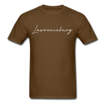 Lawrenceburg Cursive T-Shirt - brown